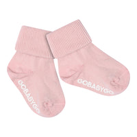 Non-slip Grip socks organic cotton - Soft Pink