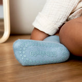 Non-slip Socks Organic Cotton - Dusty Blue