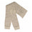 Non slip crawling leggings in merino wool with grip for babies and toddlers - Light Brown Melange
