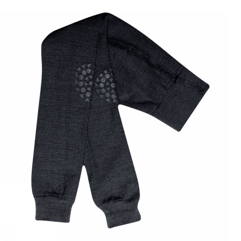 Non slip crawling leggings in merino wool with grip for babies and toddlers - Midnight Blue