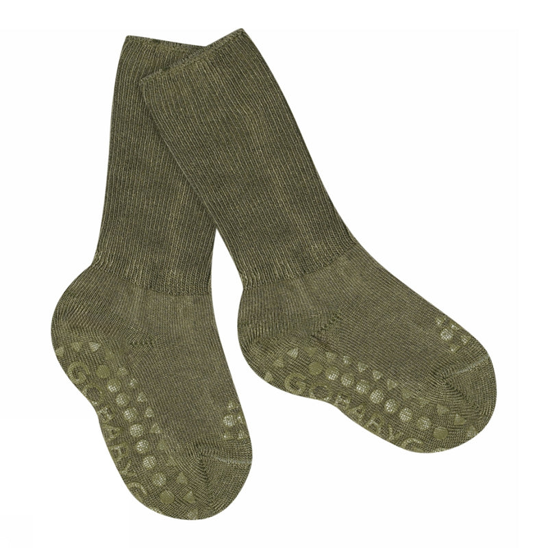 Non-Slip Grip Socks - Bamboo - Deep Lichen Green