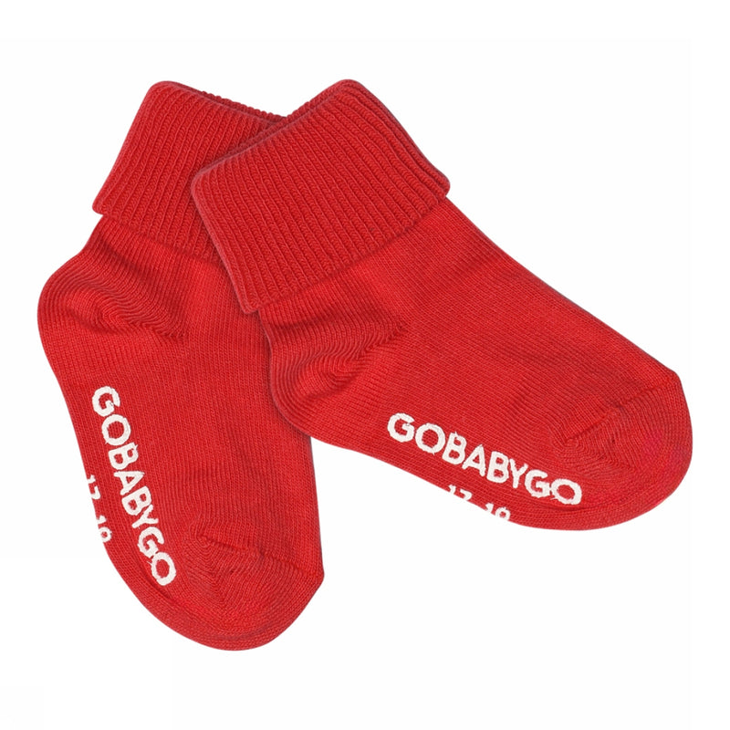 Non-slip Grip socks organic cotton -Tomato