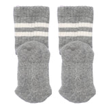 Non-slip Sports Socks with grip - Organic Cotton - Grey Melange