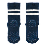 Non-slip Sports Socks with grip - Organic Cotton - Navy Blue