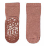Anti-slip grip socks in Merino wool - Woodrose