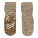 Anti-slip grip socks in Merino wool - Sand