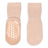 Anti-slip grip socks in terry cotton - Rose Dust