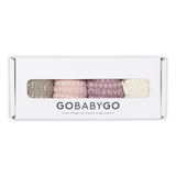 4 pack Grip Socks - Bamboo - Sand, Lilac, Soft Pink, Off White