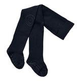 Non slip crawling tights with grip for babies and toddlers in Merino Wool - Midnight Blue