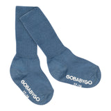 Non-slip Grip socks organic cotton - Denim Blue