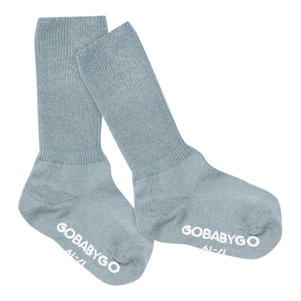 Non-slip Grip socks organic cotton - Dusty Blue