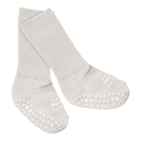 Non-Slip Grip Socks - Bamboo - Ivory Glitter