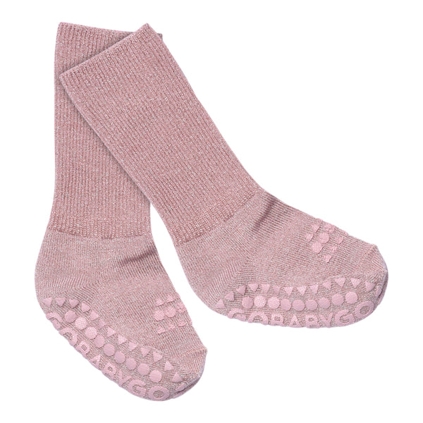 Non-Slip Grip Socks - Bamboo - Lavender Glitter