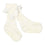 Non-Slip Grip Socks bamboo with Lace - Snow White