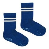 Non-slip Sports Socks with grip - Organic Cotton - True Blue