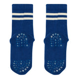 Non-slip Sports Socks with grip - Organic Cotton - True Blue