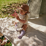 Non-Slip Grip Socks - Bamboo - Lavender Grey