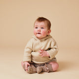 Non-Slip Grip Socks Merino Wool with Lace - Sand