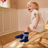 Non-slip Sports Socks with grip - Organic Cotton - True Blue