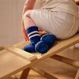 Non-slip Sports Socks with grip - Organic Cotton - True Blue