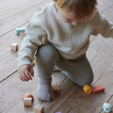 Anti-slip grip socks in terry cotton - Sand