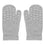 Mittens with non-slip grip - Organic Cotton - Grey Melange