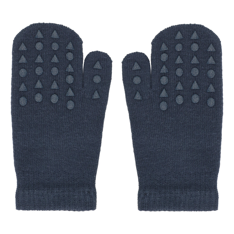 Mittens with non-slip grip Organic Cotton Navy Blue