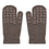 Mittens with non-slip grip - Organic Cotton - Brown Melange