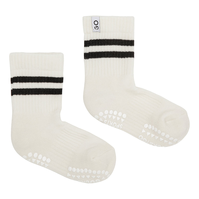 Non-slip Sports Socks with grip Organic Cotton Black