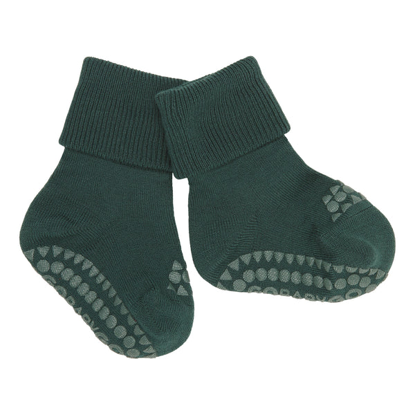 Non-slip Socks Merino Wool - Forest Green