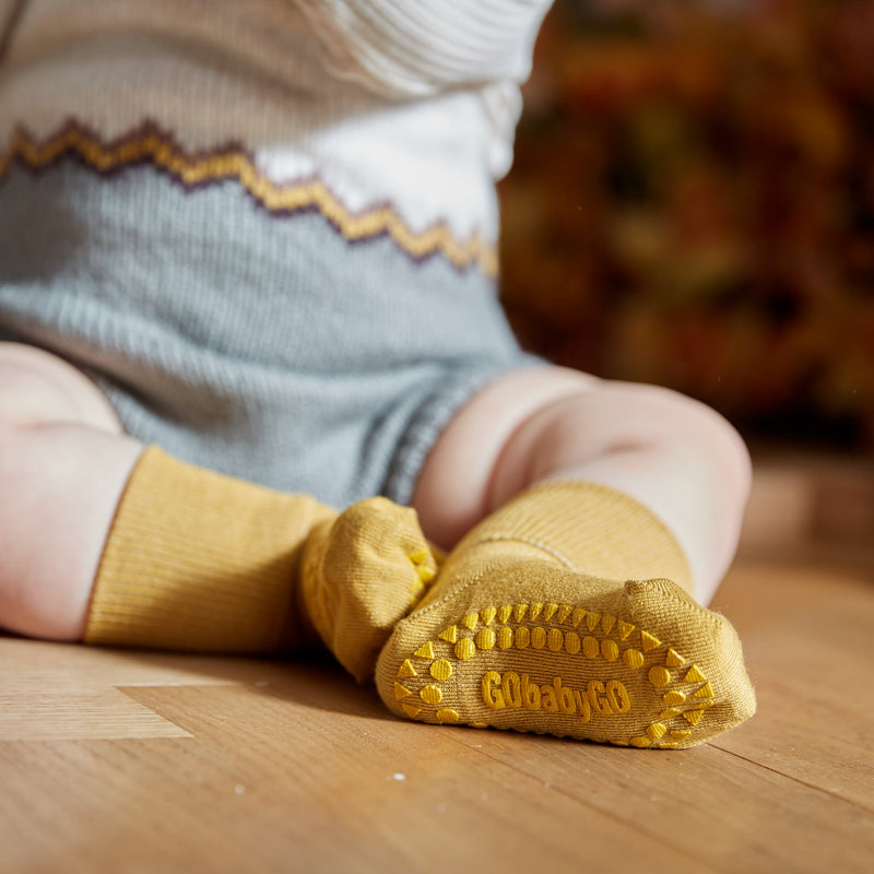 Non-slip Socks Bamboo - Mustard