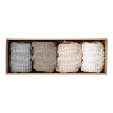 Combo Box 4-pack Bamboo - Grey Melange, Sand, Soft pink, Off White