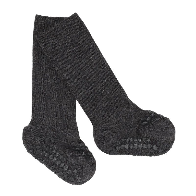 Non-slip Socks Bamboo - Dark Grey Melange