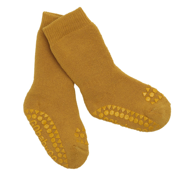 Non-slip Socks Organic Cotton - Mustard