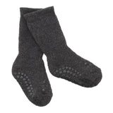 Non-slip Socks Organic Cotton - Dark Grey Melange