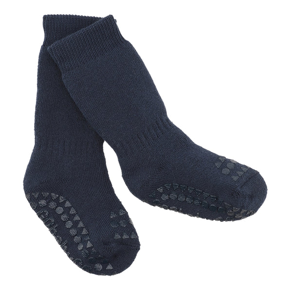 Non-slip Socks Organic Cotton - Navy Blue