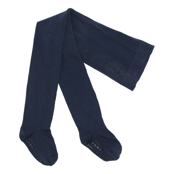 Rutschfeste Strumpfhose mit Noppen für Kleinkinder - Bio-Baumwolle Organic Cotton - Marineblau