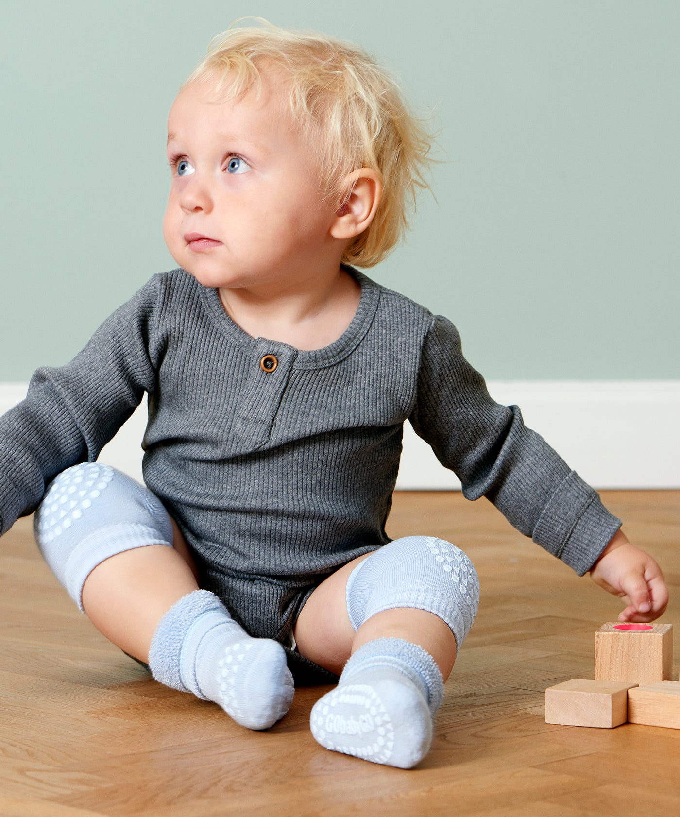 Ginocchiere Per Bambini Antiscivolo - In Cotone Traspirante, Per Gattonare, 0-4 Anni