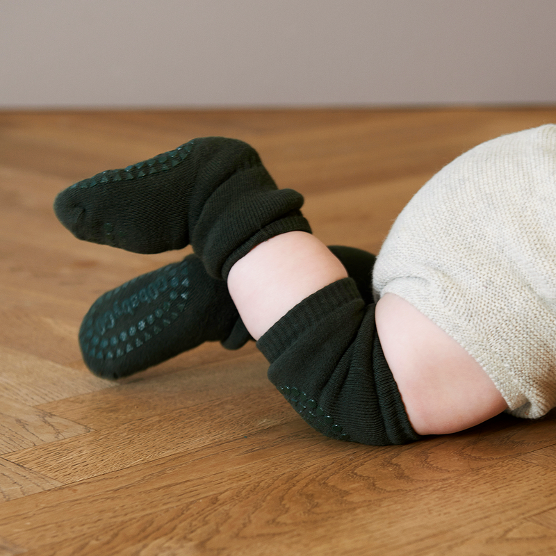 Crawling Knee Pads Organic Cotton - Forest Green
