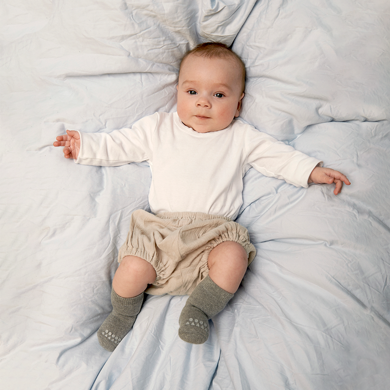 Pack de 3 calcetines antideslizantes para bebé Azul 6-12 meses