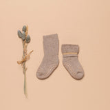 Non-slip Socks Organic Cotton - Soft Pink Glitter