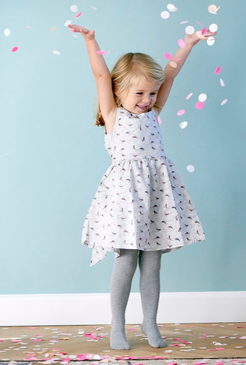 Rutschfeste Strumpfhose mit Noppen für Kleinkinder - Bio-Baumwolle Organic Cotton - Marineblau