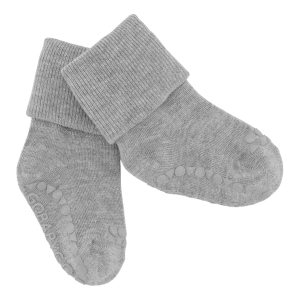 Non-slip Socks Bamboo Mini - Grey Melange